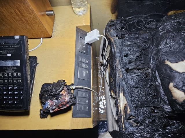 부산 해운대 호텔 화재, '충전 중 보조배터리 과열'로 25명 대피