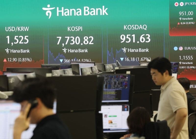 코스피, 중동 긴장·美기술주 급락 여파로 7,500선 하락…반도체 저가 매수 기회? 조정 신호?