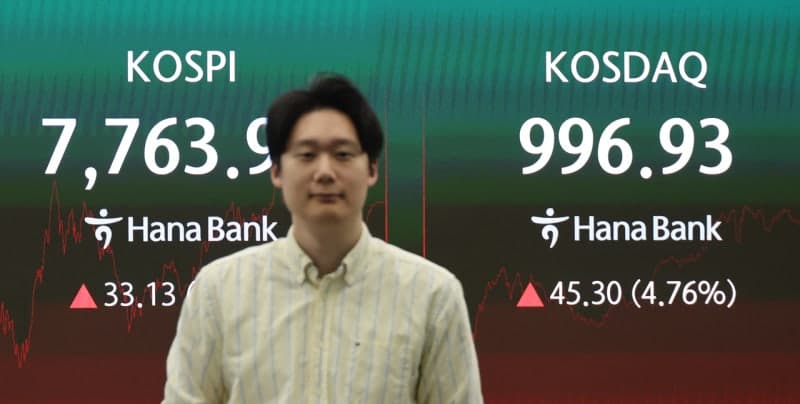 '오락가락' 코스피, 0.4% 오른 7,763…코스닥 4.7% 급등, 천스닥 회복 눈앞