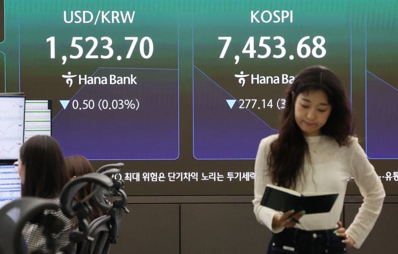 “이란 공습에 반도체 투매”…코스피 4%대 급락하며 7400선까지 추락