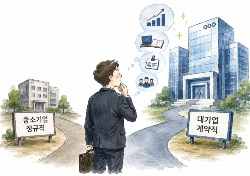 취준생 78% "중소기업 정규직보다 대기업 계약직" 선택…규모·인지도·커리어 고려