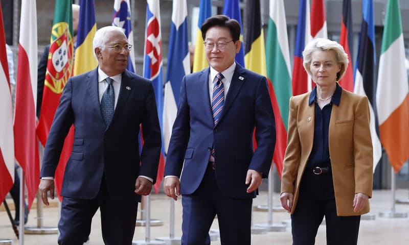 靑 "한-EU 공동성명 '북러 규탄'은 기존 입장…새로운 내용 없어"