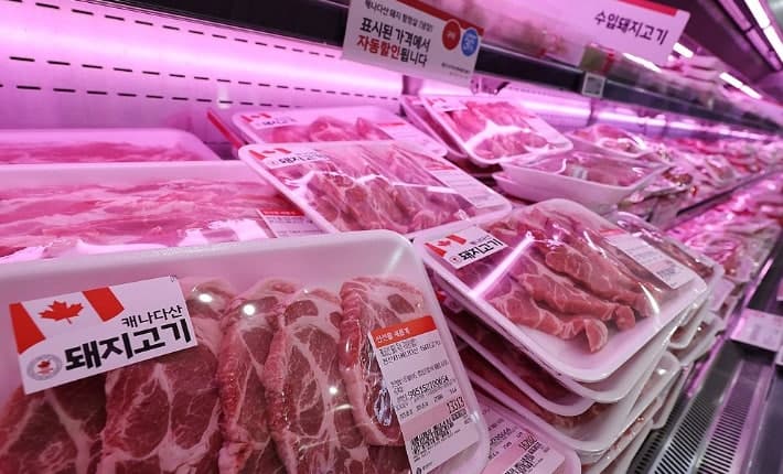 정부, "관세 인하 혜택 소비자에게"…냉동 돼지고기 할당관세 현장 점검