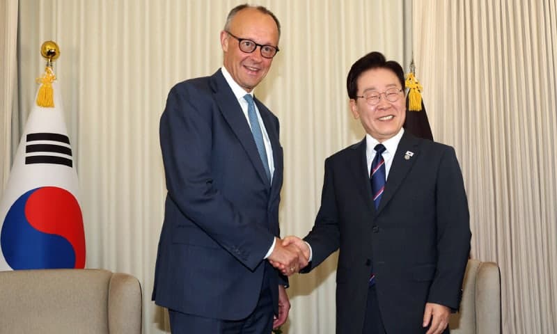 G7서 韓·獨 정상회담, 李대통령 "방산 협력 시너지"…메르츠 총리 "10월 방한"