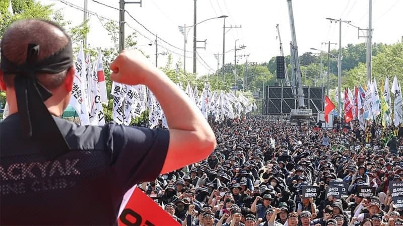 진주 화물연대 집회서 흉기 위협 50대 조합원, 집행유예 2년 선고