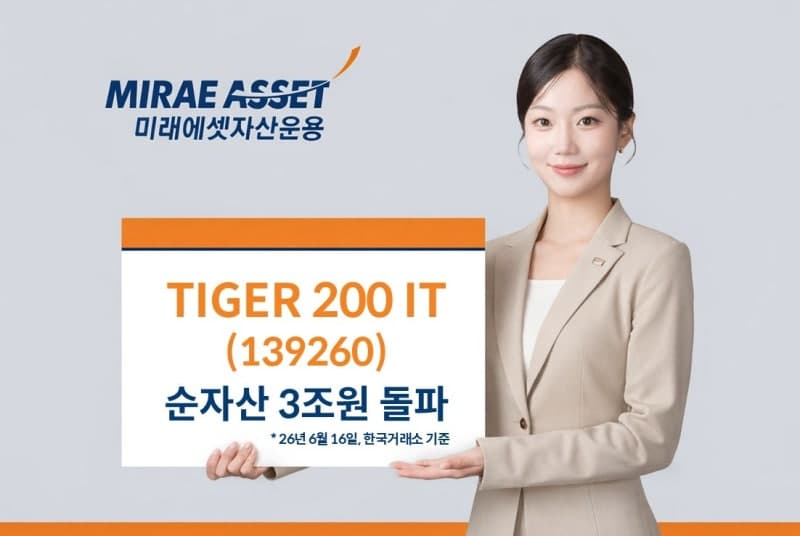 “반도체 넘어 AI 인프라로”…TIGER 200 IT ETF, 순자산 3조원 돌파