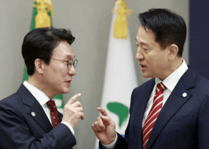 차기 대선후보 김민석 15.7% vs 오세훈 15.5% "오차범위 내 경합"