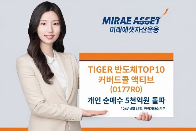 미래에셋 'TIGER 반도체TOP10커버드콜액티브 ETF' 개인 순매수 5000억 돌파
