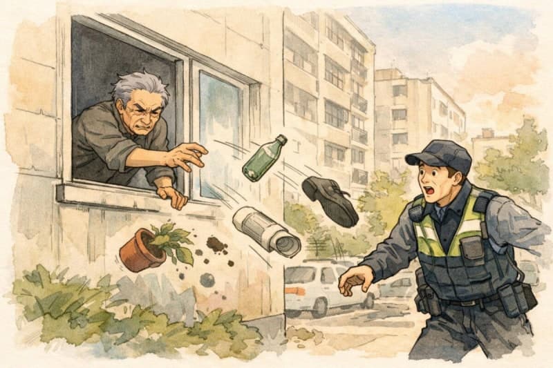부천 아파트서 밖으로 쓰레기 휙휙…말리던 경비원 플라스틱으로 폭행한 70대