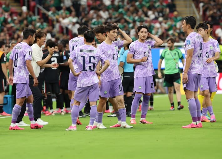 한국, '멕시코전 패배'에 FIFA 랭킹 22위→24위 하락…亞 4위로 밀려