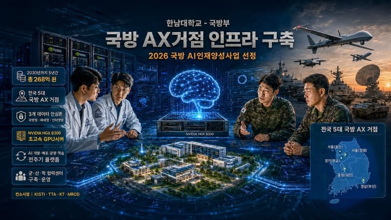한남대, 268억 규모 '국방 AX 거점' 사업 선정…인프라 구축 총괄