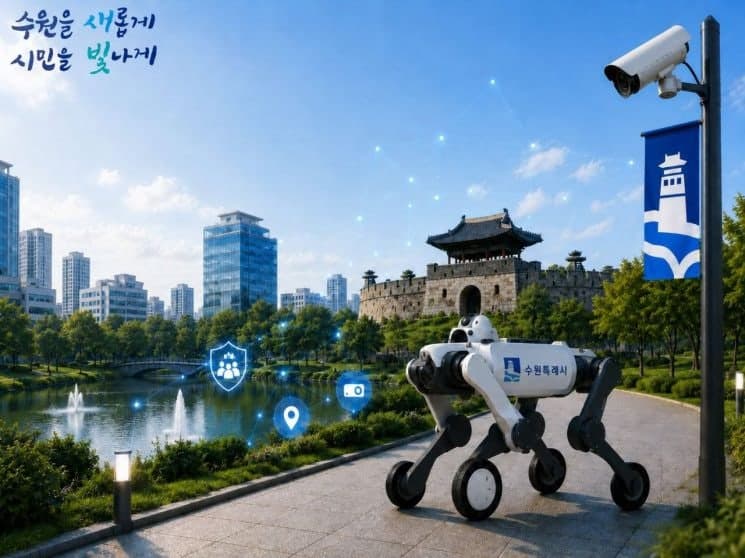 수원시, 효원공원에 'AI 자율순찰 로봇' 투입…안전관리 실증사업