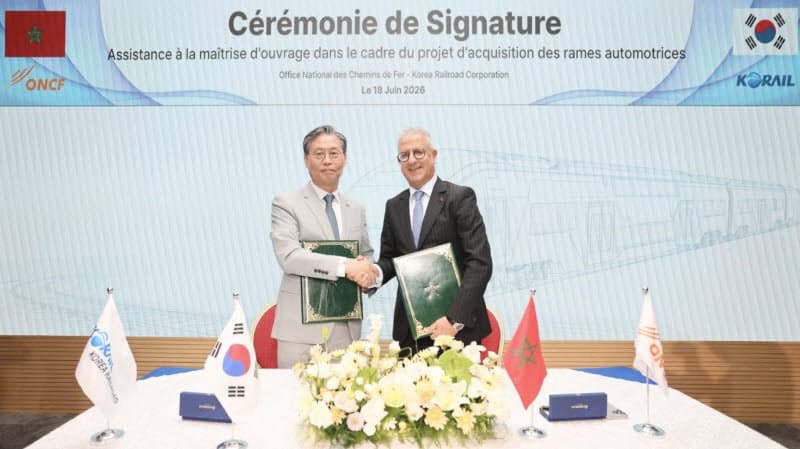 코레일, 모로코 전동차 440칸 '제작사업 총괄관리' 계약 체결…90억원 규모