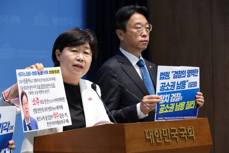 민주당 "이화영 무죄·공소기각으로 정치검찰 조작기소 확인", '연어 술파티' 위증 판결은 "실질은 무죄"