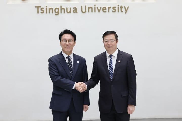 김민석 총리, 20년 만에 모교 칭화대 방문 "한중 우호협력의 미래를 함께 열어가자"