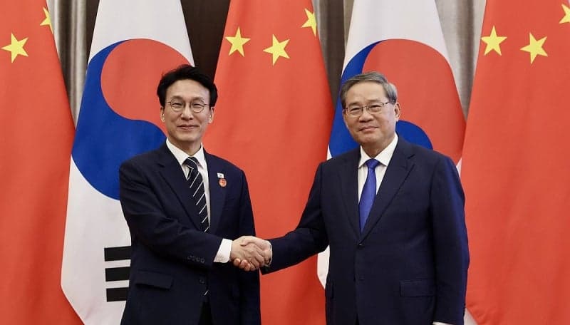 김민석 총리, 리창 中총리와 회담 "한 단계 높은 교류" "남북·북미대화에 中 역할 필요"