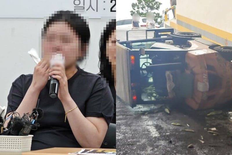 “만삭 아내 남겨두고…” 지게차 깔려 숨진 20대 청년, 유족들 “무면허·다리 부상에도 작업 강행, 정규직 전환 압박 있었다”