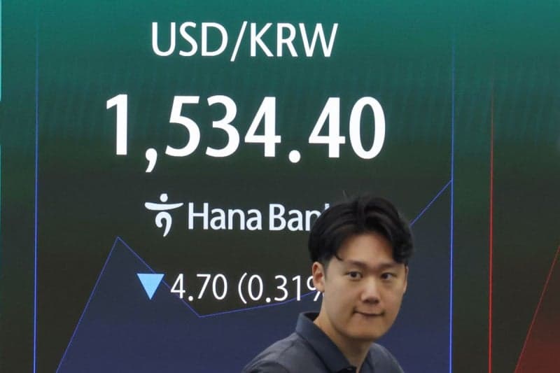 원·달러 환율 1550원 위협, 외국인 매도 지속…달러 강세