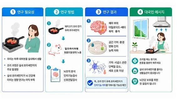 "요리할 때 나오는 초미세먼지, 치매 위험 높일 수도"