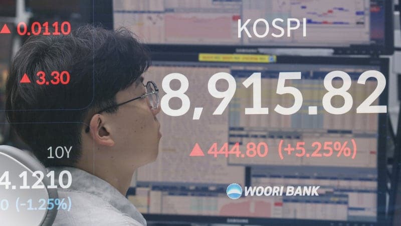 마이크론 호실적에 코스피 5% 급등, 9000선 눈앞…SK하이닉스 13%↑