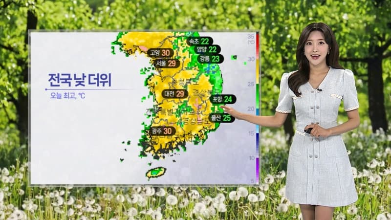 다시 30도 안팎 낮 더위…동쪽 곳곳 요란한 소나기