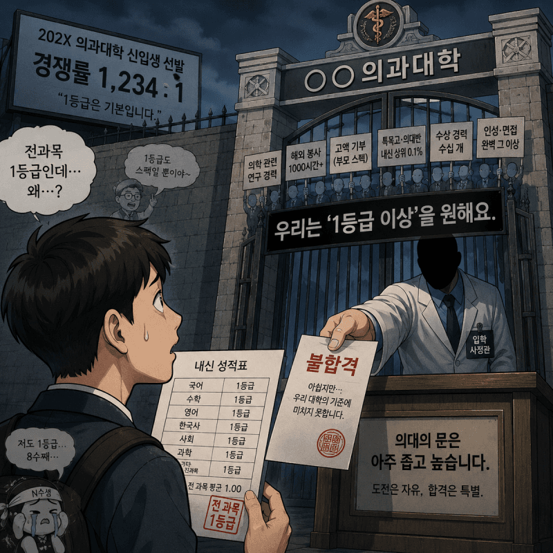 의대 수시 합격선 1등급도 불안…"5등급제선 탈락 가능성"