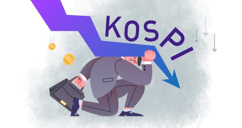 외국인 1조원 매도에 코스피 1%대 하락세…코스닥은 5%대 급등