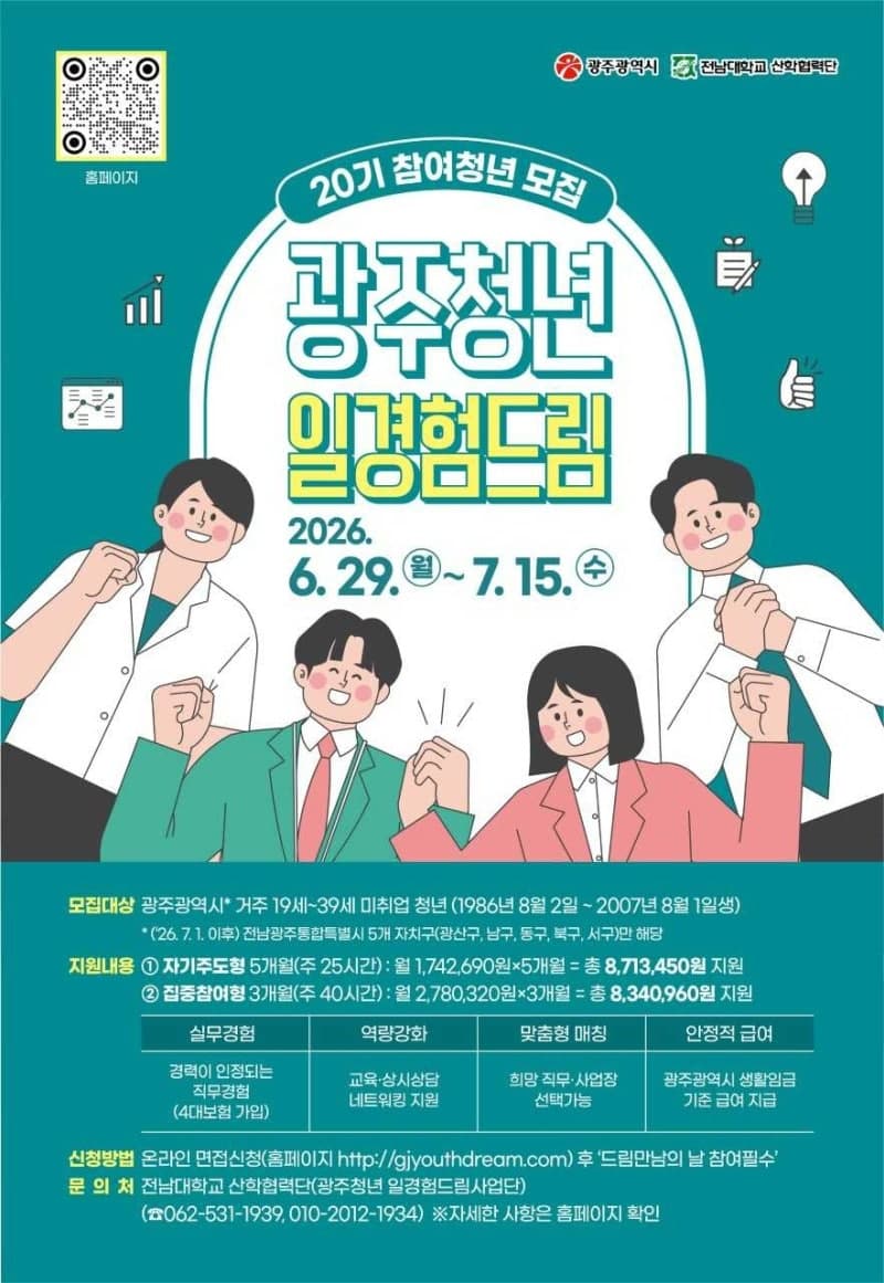 “청년 취업난 뚫어보자” 광주시, 일경험드림 청년 400명 모집