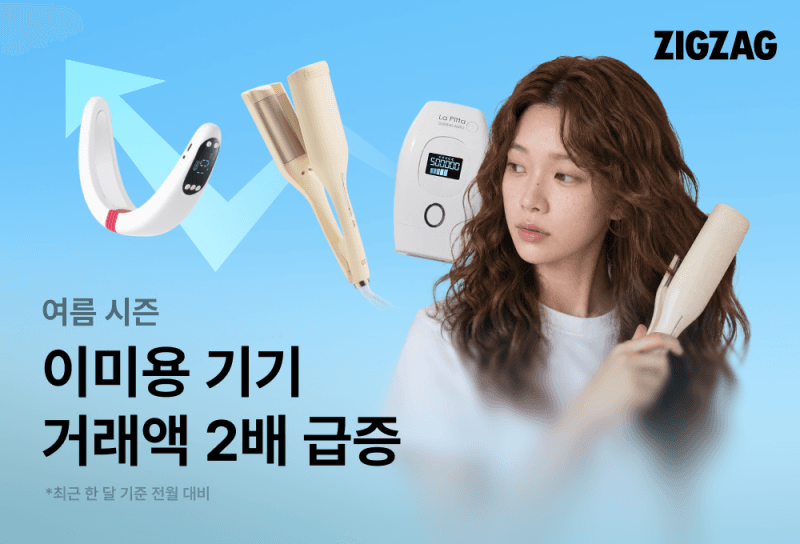 지그재그, 여름 홈뷰티 수요 '쑥'…이미용 가전 거래액 2배↑