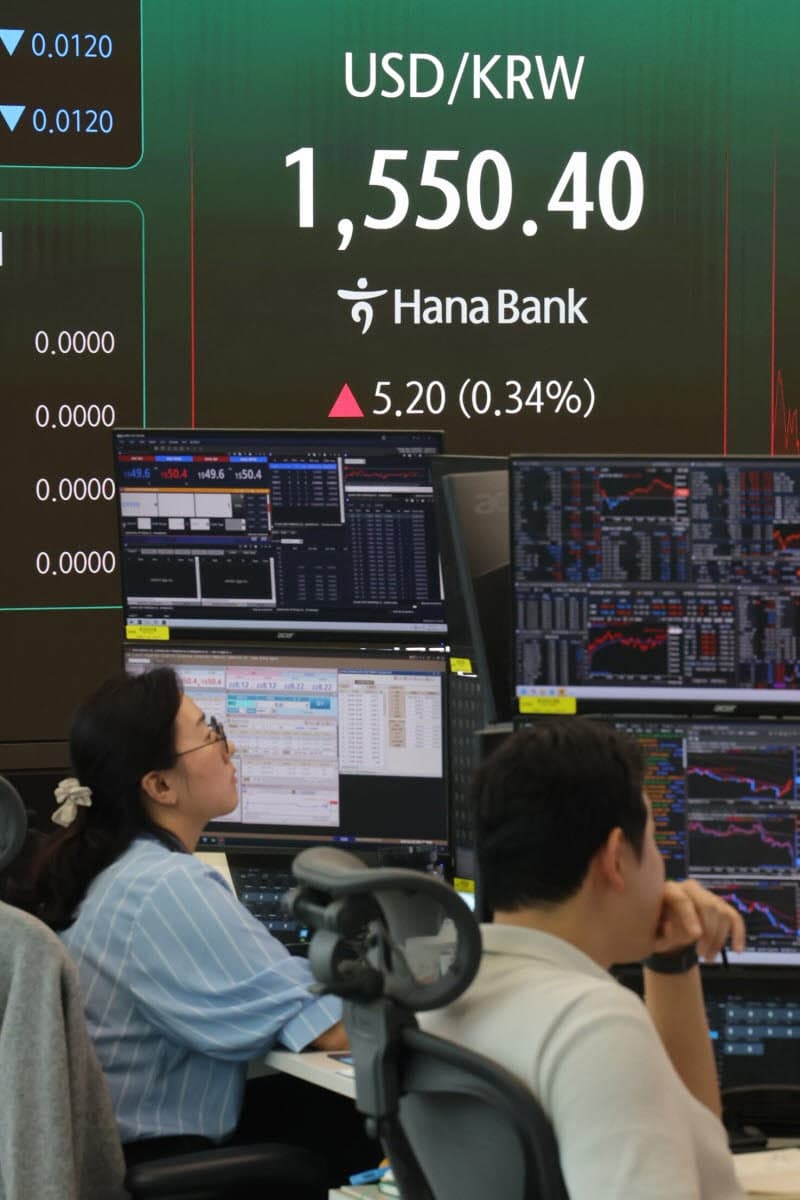 “장중 1550원 돌파” 원·달러 환율, 17년 3개월 만에 최고치