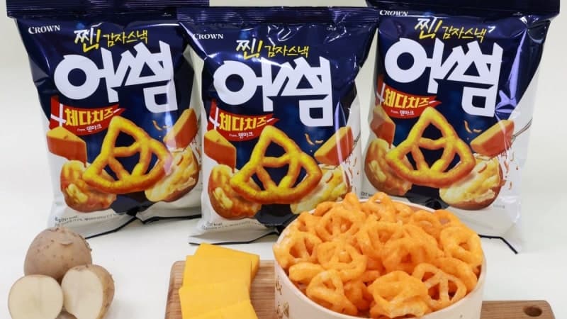 크라운제과 찐감자 스낵 어썸, 네 번째 에디션 '체다치즈' 출시