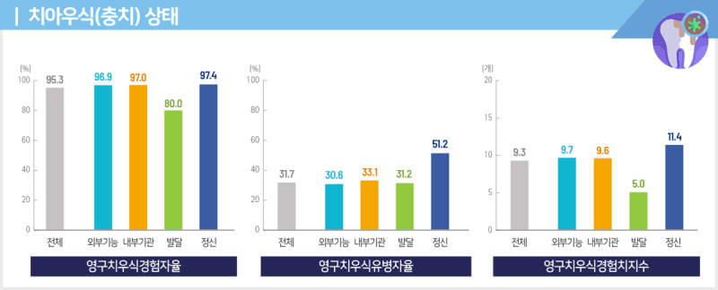 장애인 절반은 치과치료 제때 못 받아…3명 중 1명 충치 보유