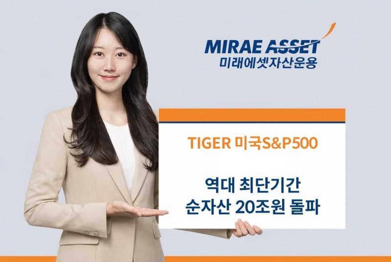 미래에셋 TIGER 미국S&P500 ETF, "최단기간" 순자산 20조원 돌파