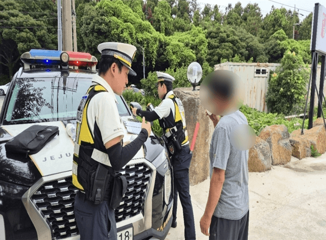 제주자치경찰, 휴가철 앞두고 관광지 음주운전 집중 단속…대낮 만취운전 등 5건 적발