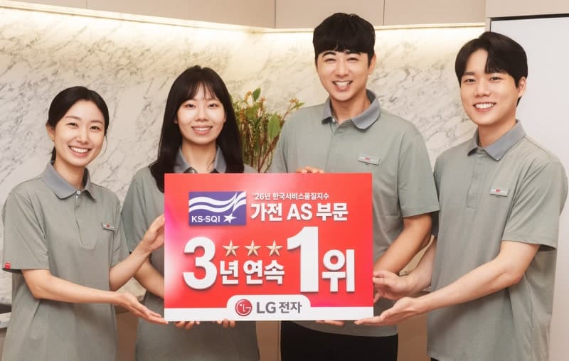 LG전자, 한국서비스품질지수 가전 A/S 3년 연속 1위…AI 서비스 혁신 성과