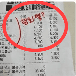햄버거 여러 개 주문했더니 영수증에 '햄최몇?'…고객 조롱 논란
