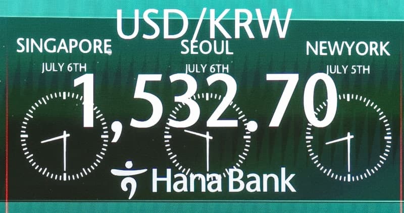 외환시장 24시간 거래 첫날, 환율 4.7원 오른 1530.3원에 마감
