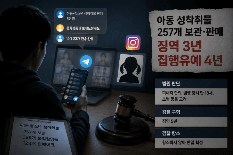 13년 전 아동 성착취물 제작, 음성 분석으로 덜미 잡힌 40대 남성 징역 4년 실형
