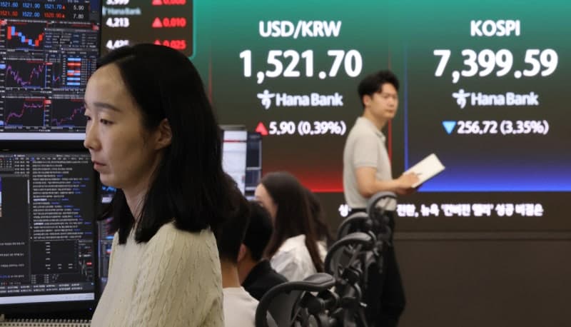 코스피, 급락 출발 후 기관 매수세에 낙폭 축소…반도체주 희비 엇갈려