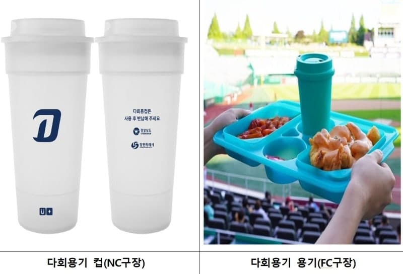 “응원은 뜨겁게, 쓰레기는 줄이게”…NC·경남FC 경기장서 다회용기 사용으로 친환경 응원