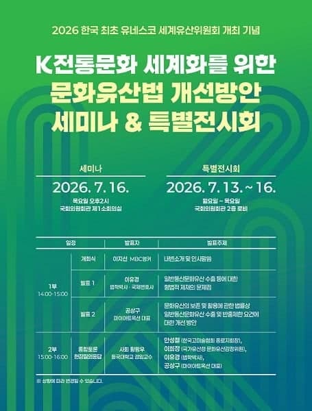“세계가 주목하는 K-문화유산”… 한국고미술협회, 문화유산법 개선 국회서 논의