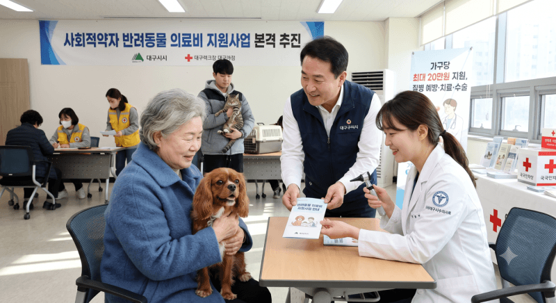 대구시, 취약계층 반려동물 의료비 최대 20만원 지원…기초수급자 대상