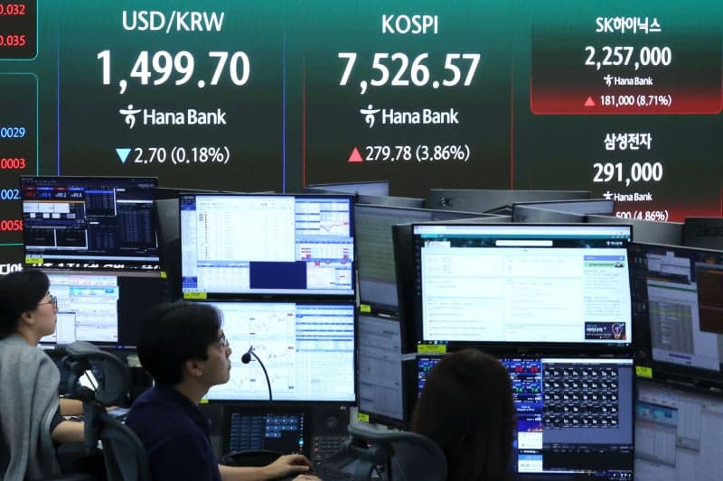 널뛰기 장세 속 코스피 0.62% 반등, 외국인·기관 매수에 7291선 마감