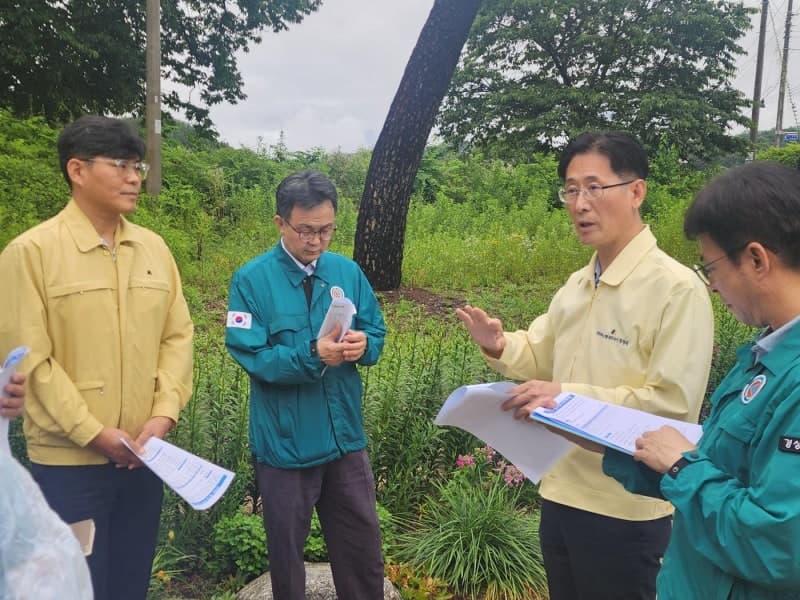 경북도·산림청, 봉화 산사태 취약지역 긴급 점검…주민 대피 체계 확인