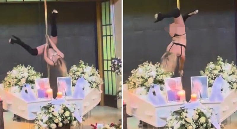 "쇼는 계속돼야 한다"…노부부 합동 장례식에 섹시 폴댄스 공연, 유족이 직접 부른 이유는