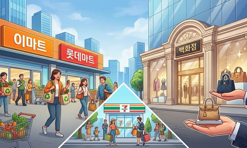 백화점은 명품, 마트는 '홈플 효과'…편의점도 웃었다