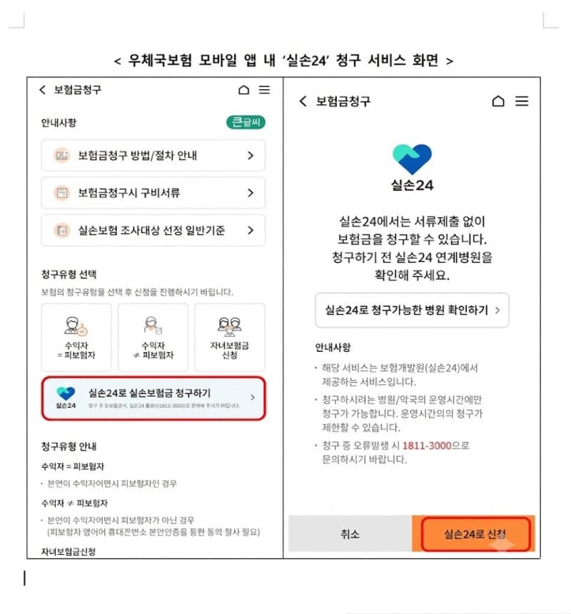 우체국보험 앱서 '실손24' 바로 이용…서류 없이 보험금 청구 편리해진다