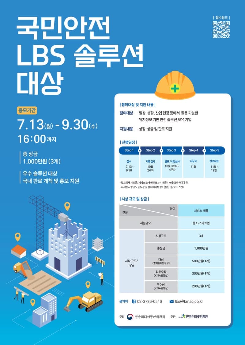 KISA, '국민안전 LBS 솔루션 대상' 공모…위치정보로 산업·생활 안전 지킨다