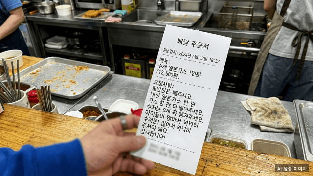 1만 2500원 주문하면서 "밑반찬 대신 돈가스 하나 더, 수저 8개" 황당 요구