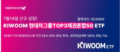 키움운용, 현대차·기아 담은 'KIWOOM 현대차그룹TOP3채권혼합50 ETF' 14일 상장
